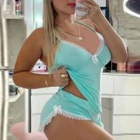 Pijama de dos piezas con lazo de lencería sexy y tirantes a juego - details 2
