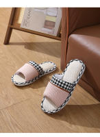 Pareja Home Pantuflas frescas de tela de algodón y lino. - details 10