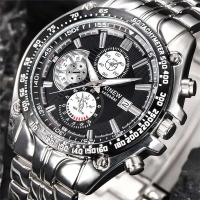 Reloj de Cuarzo de Fecha Sencilla de Marca XINEW Reloj de Lujo para Hombres con Correa de Cuero - details 9