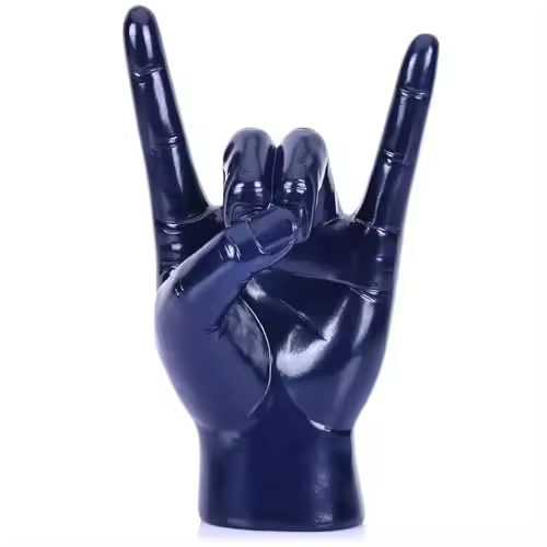 Estatua de Pose de resina negra de 7,7 pulgadas, decoración de escritorio, amantes de la música de la cultura rock, adecuada para decoración del hogar o la oficina, escritorio y estante - 1