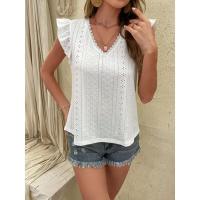 Camisa y blusa blanca con cuello en V para mujer, moda japonesa para verano, ropa juvenil elegante, tops femeninos - details 4