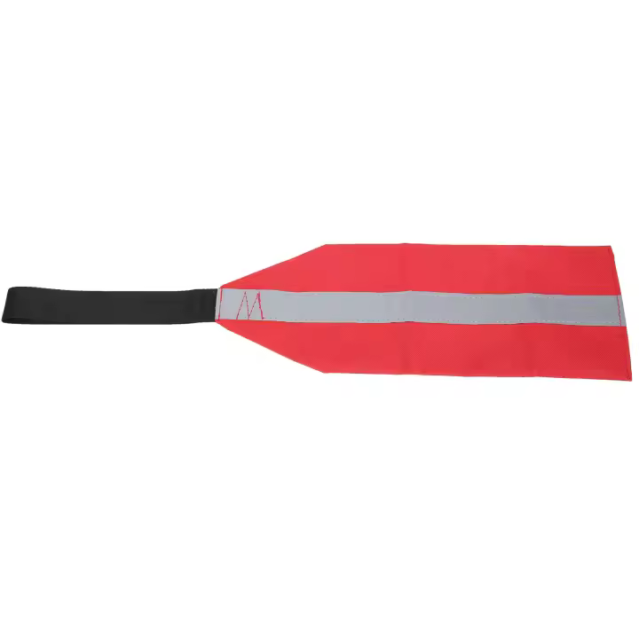 Bandera de seguridad roja para Kayak, tela Oxford, Bandera de advertencia de viaje para Kayaks, canoas, equipo con raya reflectante - 1