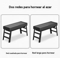 Parrilla de Barbacoa Portátil de Acero Inoxidable Equipo Completo para Use al Aire Libre en Casa - details 12