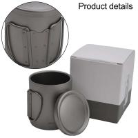 Taza de té y café cubiertas con agua de titanio de doble pared para exteriores, villa para acampar al aire libre - details 3