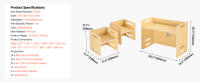 SucceBuy Juego de mesa y silla de destete Montessori, juego de madera para niños pequeños de altura ajustable para edades de 1 a 5 años, mesa de actividades para niños para leer, comer y jugar, blanco - details 10