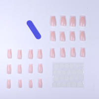 24PCS Uñas Postizas Francesas Blancas Rectangulares Estilo Explosiones En Europa Y América Long Water Pipes Falsas Para Mujeres - details 3