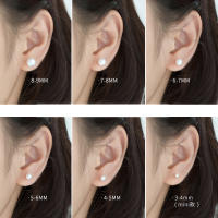 Pendientes de perlas naturales de agua dulce para mujer, cuentas Nude con forma de moño al vapor, joyería clásica de boda, accesorios diarios, 7-8mm - details 0