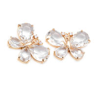 Colgantes de Mariposa de Vidrio de Zirconia de Brasso Dorado 18K Collar Aretes de Alta Calidad Accesorios de Joyería DIY - details 33