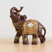 Adornos de elefante de resina, estatua de mesa artesanal creativa para decoración de sala de estar y dormitorio - details 2