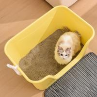 Caja de arena semicerrada Extra grande para gatos, productos para mascotas, inodoro abierto a prueba de salpicaduras, Extra grande - details 5