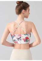 para Mujer Sujetador Deportivo con Espalda Cruzada, Copa Fija, para Fitness, Yoga, Romántico, Casual, Estampado - details 16