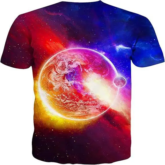 2025 Camiseta 3d de manga corta para hombre, ropa de moda de manga larga, ropa de Color - 1