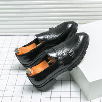 Zapatos Formales para Hombres Estilo Inglés Elegante Tacón Bajo PU Doble Hebilla Talla Grande 38-46 - details 1