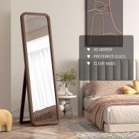 160 x 46 cm Espejo de Pared Grande, Espejo de Cuerpo Entero Marco de Madera, Espejo Pared Madera Rectangular, Moderno Espejo pie Pare Dormitorio Vestuario, Madera - details 11