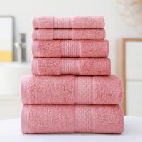 Juego de toallas de algodón de lujo para el hogar, Set de 3 piezas, Ultra suave, altamente absorbente, incluye 1 toalla de baño, 1 toalla de mano, 1 paño - details 4