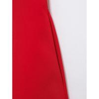 Vestido corto rojo de verano 2025 para mujer, con cuello redondo, sin mangas, línea A, mini, femenino, tipo camiseta sin mangas. - details 6