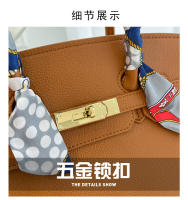 Kelly bolso de seda texturizada bufanda lichi patrón bolso de moda hombro de moda bolso de las mujeres - details 2