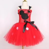 Vestido Tutú Minnie Cosplay Niñas, Fiesta de Cumpleaños, Vestido de Princesa, Cosplay, Navidad, Halloween, Disfraz de Ratón para Niños, Tela - details 11