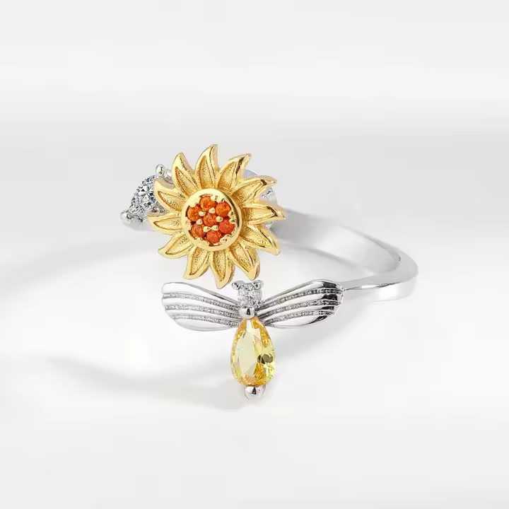 Anillo Giratorio de Girasol Joyería de Gafas de Sol Subcategoría de Anillos - 1