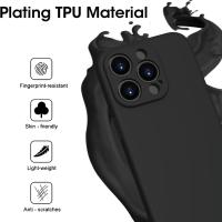 Funda de teléfono negra a prueba de golpes para iPhone 16 15 Pro Fundas para iphone 11 12 13 14 Pro Max 15 Plus funda protectora trasera para cámara - details 3