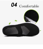 Verano Mujer transpirable caminar correr deporte mujeres zapatos tejidos antideslizantes hechos a mano tejido zapatos planos ligeros zapatos de madre - details 8