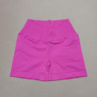 Hamidou pantalones cortos deportivos para mujer, Shorts de Yoga con cintura cruzada, gimnasio, entrenamiento, correr, cintura alta, realce de cadera, sin costuras, Fitness - details 7