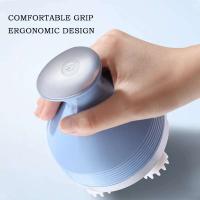 Masajeador eléctrico inalámbrico para el cuero cabelludo, resistente al agua, para limpieza profunda, carga USB, limpieza desmontable, Color azul y blanco - details 9