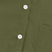 Camisa Simple y a la Moda para Mujer Algodón y Lino Informales, Clásicas con Manga Corta y Borlas - details 46