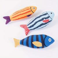 Juguete realista para gatos y peces, juguete interactivo de peluche para masticar con sonido, a prueba de mordeduras para gatos y gatitos, estimula el juego, 1 ud. - details 2