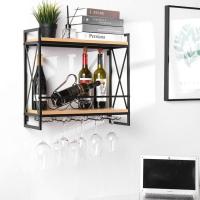 Soporte de Vino de Metal Rústico Fácil de Instalar Ideal para Cocina, Bodega, Bar - details 1