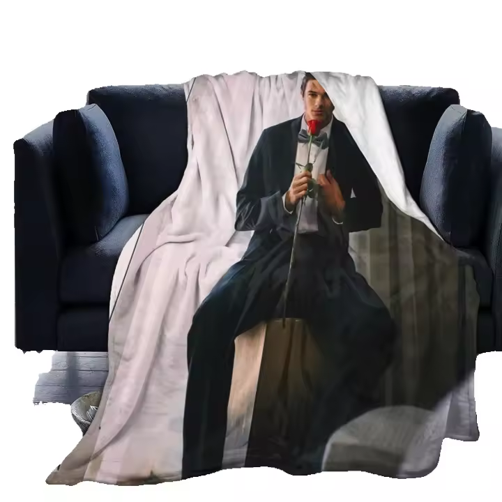 Manta de Felpa Cálida y Cómoda Brent Rivera para Sofá Cama Oficina Rodilla Cojín de Cama para Coche Camping Coufá Espeso y Peluche - 1