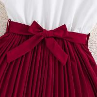 Falda Plisada de Khaki para Niñas Mangas de Pétalo Blanco Estilo Preppy para Cumpleaños - details 32