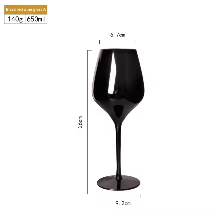 Vaso de cristal a rayas de champán y vino tinto vertical nórdico, vaso alto para uso doméstico - 1