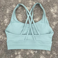 Sujetador Deportivo Para Mujer En Color Sólido Fitness Yoga Gimnasio Deporte Con Almohadillas De Pecho Alta Calidad Absorbedora De Choques Talla Ajustable Top De Entrenamiento - details 4