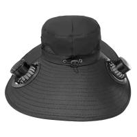 Sombrero de camping, sombrero con ventilador solar, actividades de verano, ventilación estable, equipo cómodo para exteriores, diseño de ala grande 48*48*8 cm - details 4