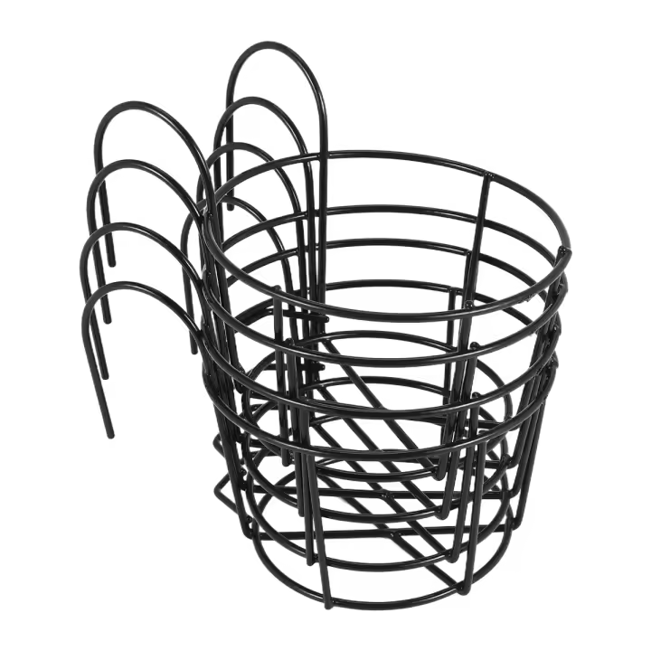 Macetas con barandilla colgante, soportes para macetas, estantes de hierro para plantas, valla de Metal, soporte en maceta, cestas pequeñas para balcón, 4 Uds. - 1