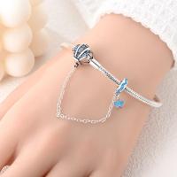 Pulsera de Plata Esterlina 925 Encanto de Mariposa Estrellas Luna Cadena de Seguridad - details 109