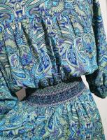 Novedad de verano, vestido bohemio de viaje para vacaciones y playa con cuello en V y mangas tres cuartos con mangas acampanadas y lazo en la cintura - details 20
