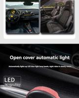 Ante nuevo con luz LED de rayos azules, Cenicero de cerámica creativo, soporte para cigarrillos, accesorios para todos los modelos de coches - details 5