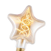 Bombilla Edison Vintage de 4W, bombilla LED amarilla cálida de 2300K, filamento suave Retro E27, corazón de cinco estrellas, G95, diamante para lámpara de decoración - details 7