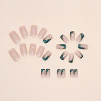 Uñas Postizas De Resina Minimalistas En Color Oro Con Diseño De Puntas Cortas Y Cuadradas 24 Piezas + 1 Pegamento + 1 Linterna - details 2