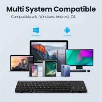 Teclado inalámbrico plegable con Bluetooth, dispositivo con panel táctil, recargable, para Windows, IOS y Android - details 3