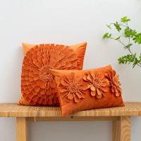 Funda de Almohada de Bordado Floral 3D de Lujo Terciopelo Holandés 30X50/45X45CM - details 4