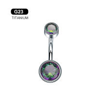 Piercing para ombligo de titanio G23, Bola de ombligo, estilo de moda, piercing de ópalo de circón, anillos para ombligo, 1 ud. - details 6