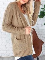 Suéter de manga larga con cuello en V para mujer, cárdigan de un solo pecho, nuevo, Otoño e Invierno - details 14