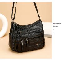 Bolso De Mensajero De Hombro Multicapa Con Múltiples Compartimentos De Cuero Suave De Moda Para Mujer - details 14
