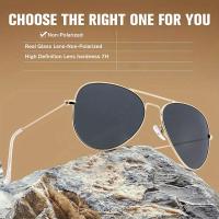 Gafas de sol clásicas Retro, Aviador con Marco de Metal y Lentes de Vidrio, para Hombres, Mujeres, Deportes al Aire Libre - details 12