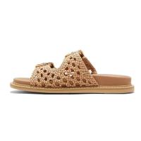 Sandalias deslizantes nuevas zapatillas de fondo plano con cabeza redonda y suela suave, chanclas de suela gruesa de goma para mujer - details 1