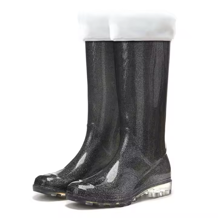 Botas de Lluvia de Moda para Mujeres Altas, Acolchadas, Cálidas, Impermeables, Ideales para Invierno, Compra Camping, Atrapa el Mar - 1