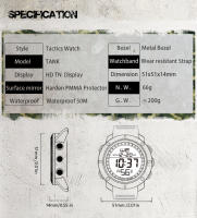 NORTH EDGE TANK reloj de hombre hora mundial 50 metros resistente al agua - details 8